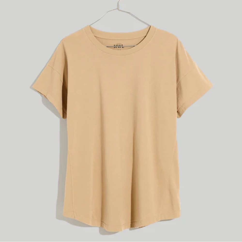 Madewell Seamed Tee, Toasted Sesame